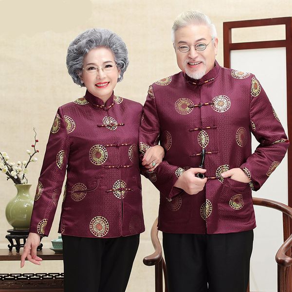 new year spring festival stage wear tunic traditional chinese tang suit for men and women long sleeve retro costume, Black;red
new year spring festival stage wear tunic traditional chinese tang suit for men and women long sleeve retro costume, Black;red