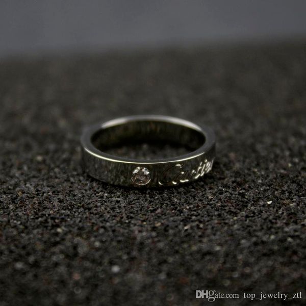

высокая версия женских алмазные кольца 925 серебряных колец для ювелирных изделий свадебных обручальных, Silver