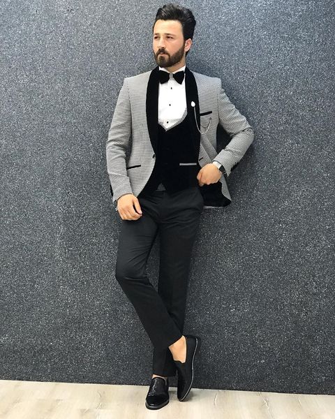 black white plaid groom tuxedos 2019 one button shawl lapel mens suits prom party wedding blazer jacket(jacket+pants), Black;gray
black white plaid groom tuxedos 2019 one button shawl lapel mens suits prom party wedding blazer jacket(jacket+pants), Black;gray