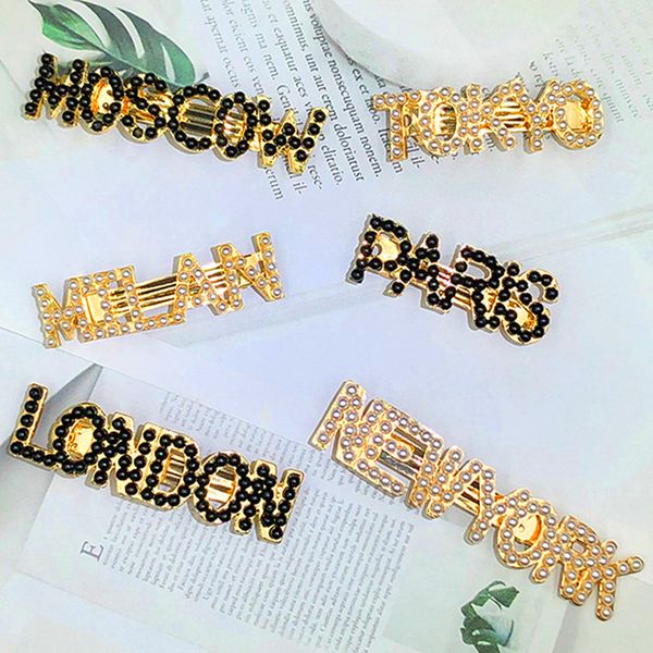 2019 english alphabet black white color imitation pearl hairpin women clip ins liu seaside clip european american hair accessories gift, Golden;silver
2019 english alphabet black white color imitation pearl hairpin women clip ins liu seaside clip european american hair accessories gift, Golden;silver