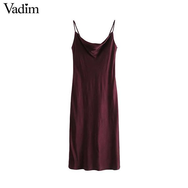 vadim women sleeveless midi dress v neck adjustable straps backless female wine red basic cozy mid calf dresses qd235, Black;pink
vadim women sleeveless midi dress v neck adjustable straps backless female wine red basic cozy mid calf dresses qd235, Black;pink