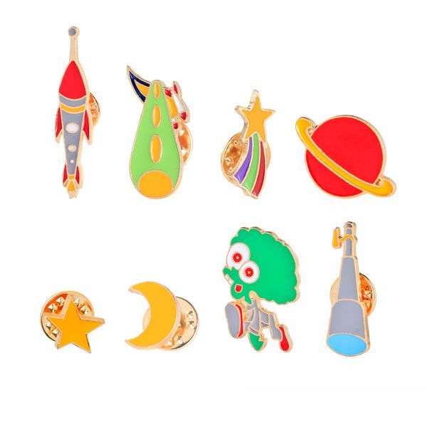 rocket plane gift combination special brooch creative personality unique lapels telescope clown stars moon five-pointed star red planet, Gray
rocket plane gift combination special brooch creative personality unique lapels telescope clown stars moon five-pointed star red planet, Gray