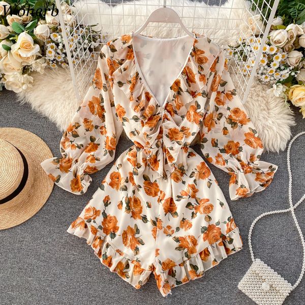 woherb v neck floral print boho jumpsuits ruffles high waist hollow out chiffon playsuit casual fashion rompers for women 91503, Black;white
woherb v neck floral print boho jumpsuits ruffles high waist hollow out chiffon playsuit casual fashion rompers for women 91503, Black;white
