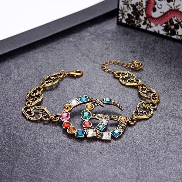 selling new retro color diamond alphabet wild designer bracelet luxury designer jewelry women bracelet, Golden;silver
selling new retro color diamond alphabet wild designer bracelet luxury designer jewelry women bracelet, Golden;silver