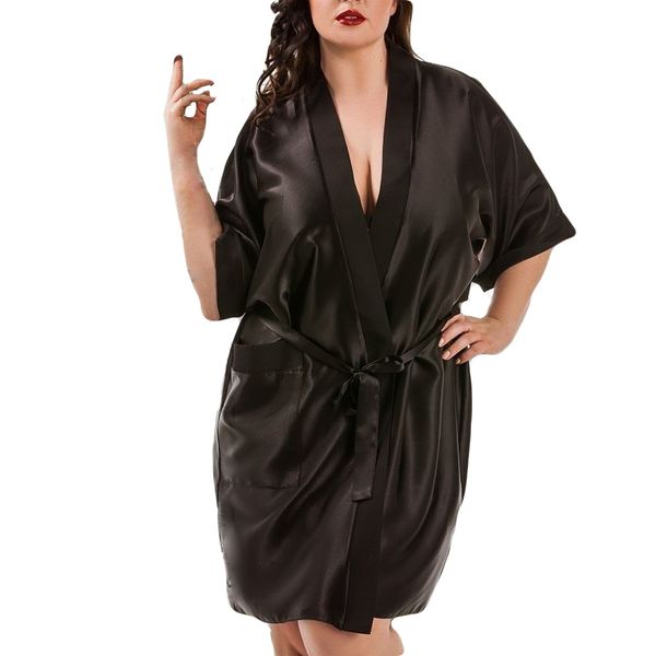 women pajamas satin dressing gown plus size black lingerie babydoll bride children robe %8, Black;red
women pajamas satin dressing gown plus size black lingerie babydoll bride children robe %8, Black;red