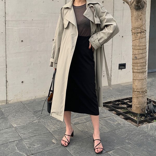 new women's windbreaker clothes 2020 autumn korean style commuting versatile lacing belt tie cotton long jacket trench coat, Tan;black
new women's windbreaker clothes 2020 autumn korean style commuting versatile lacing belt tie cotton long jacket trench coat, Tan;black