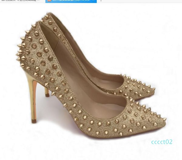 new type gold sequins pointed rivet shallow mouth fine heel women high heel bride wedding shoes 8cm 10cm 12cm red bottom large size 44 ct2, Black
new type gold sequins pointed rivet shallow mouth fine heel women high heel bride wedding shoes 8cm 10cm 12cm red bottom large size 44 ct2, Black