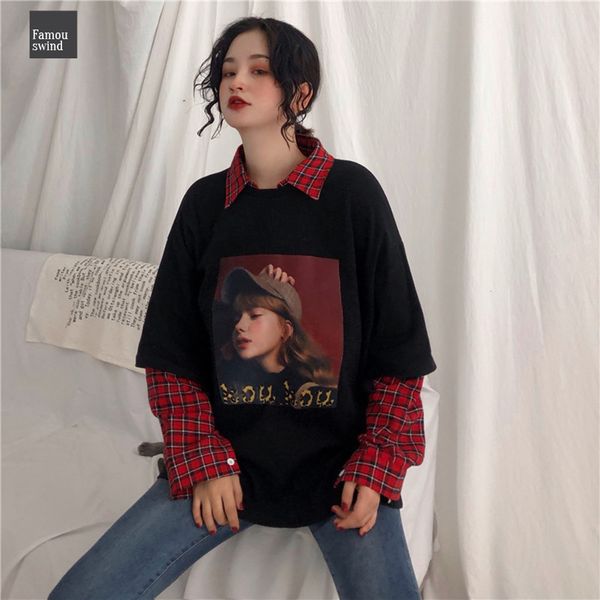 осень поддельные две тенниски новой мода hip hop сыпучего harajuku плед turn down воротник fun хлопок печать тенниска, White
осень поддельные две тенниски новой мода hip hop сыпучего harajuku плед turn down воротник fun хлопок печать тенниска, White