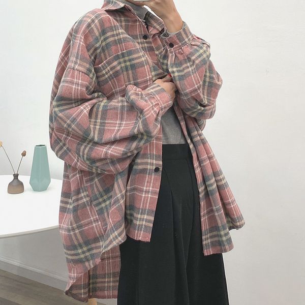 full blue spring korean-style women's wear 2020 new style long-sleeved plaid shirt women's cardigan loose shimmy jacket, Tan;black
full blue spring korean-style women's wear 2020 new style long-sleeved plaid shirt women's cardigan loose shimmy jacket, Tan;black