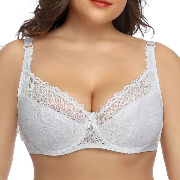 sfit women's ultra thin bra full coverage soft underwire lace padded brassiere minimizer bh plus size women's bralette 2020, White;black
sfit women's ultra thin bra full coverage soft underwire lace padded brassiere minimizer bh plus size women's bralette 2020, White;black
