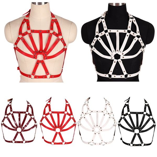 women leather harness garter girl gothic lingerie suspenders straps body bondage chest braces leather harness belt, Black;white
women leather harness garter girl gothic lingerie suspenders straps body bondage chest braces leather harness belt, Black;white