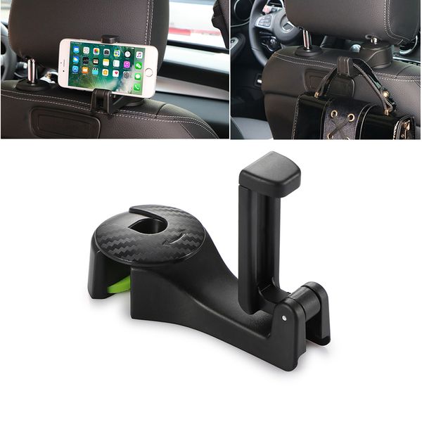 car headrest hook hidden seat back hanger with phone holder for bag purse grocery
car headrest hook hidden seat back hanger with phone holder for bag purse grocery