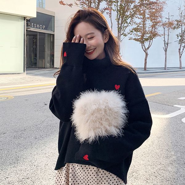 winter women sweaters knitting shirt turtleneck batwing sleeve pullover loose casual knitted sweaters female jumper oversize, White;black
winter women sweaters knitting shirt turtleneck batwing sleeve pullover loose casual knitted sweaters female jumper oversize, White;black