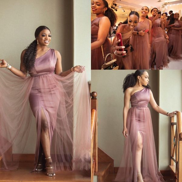african mermaid bridesmaid dresses one shoulder side split plus size wedding guest gowns beach maid of honor dress robes de demoiselle, White;pink
african mermaid bridesmaid dresses one shoulder side split plus size wedding guest gowns beach maid of honor dress robes de demoiselle, White;pink
