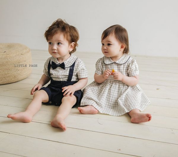 baby girl designer clothes romper infant plaid print short sleeve o-neck romper 100% cotton summe sister brother family clothes, Blue
baby girl designer clothes romper infant plaid print short sleeve o-neck romper 100% cotton summe sister brother family clothes, Blue