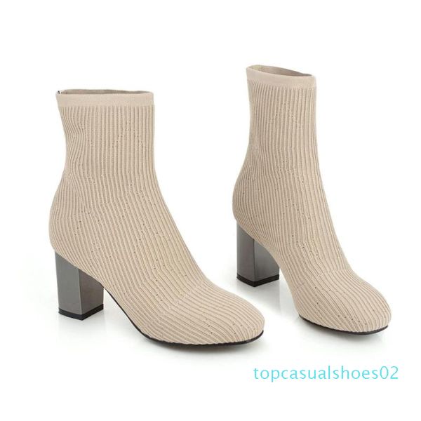 2020 spring fashion women boots beige pointed toe yarn elastic ankle boots thick heels shoes autumn winter female socks t02, Black
2020 spring fashion women boots beige pointed toe yarn elastic ankle boots thick heels shoes autumn winter female socks t02, Black