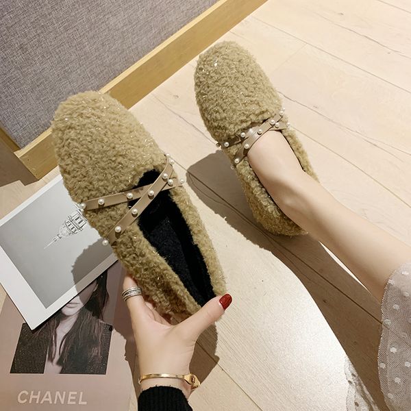 round toe shoes woman flats pearl decorateion casual female sneakers women loafers fur all-match slip-on women's moccasins, Black
round toe shoes woman flats pearl decorateion casual female sneakers women loafers fur all-match slip-on women's moccasins, Black