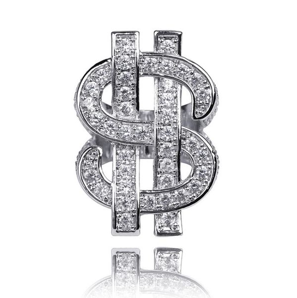 iced out hollow dollar sign for men women bling diamond flash ring gold silver copper zircon couple lover ring
iced out hollow dollar sign for men women bling diamond flash ring gold silver copper zircon couple lover ring