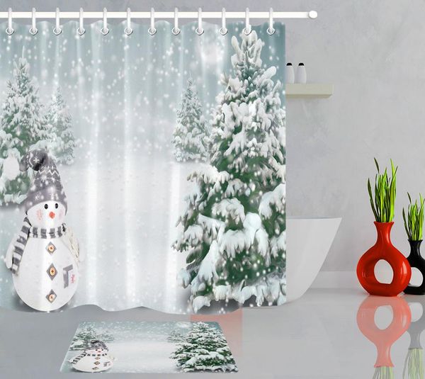 winter snow forest snowman christmas home bathroom bathtub decor polyester waterproof fabric shower curtain 12 hook bath doormat
winter snow forest snowman christmas home bathroom bathtub decor polyester waterproof fabric shower curtain 12 hook bath doormat