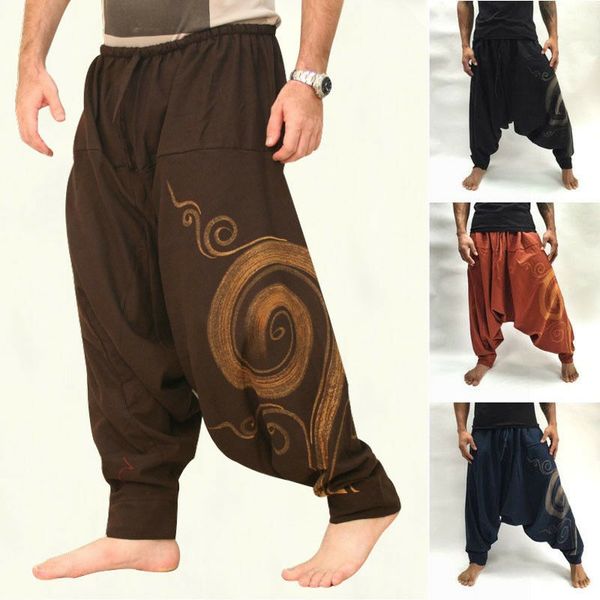 men loose pants drop crotch aladdin ali baba dance harem trousers baggy jogger sweatpants, Black
men loose pants drop crotch aladdin ali baba dance harem trousers baggy jogger sweatpants, Black