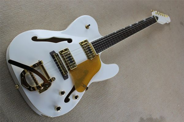 wholesale factory custom white body electric guitar with rosewood fingerboard,tremolo bridge,golden pickguard,2 pickups,can be customized
wholesale factory custom white body electric guitar with rosewood fingerboard,tremolo bridge,golden pickguard,2 pickups,can be customized