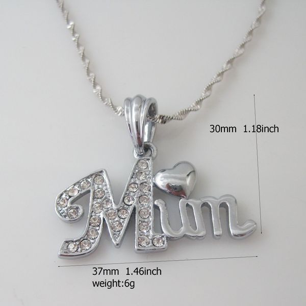 order 10$ shipped with tracking info /new - white gold overlay 18" necklace & mum word shaped pendant love mother mommy mom, Silver
order 10$ shipped with tracking info /new - white gold overlay 18" necklace & mum word shaped pendant love mother mommy mom, Silver