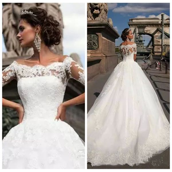 robe de mariee lace appliques a-line 2020 wedding dresses formal long garden spring bridal gowns middle east custom plus size vestidos, White
robe de mariee lace appliques a-line 2020 wedding dresses formal long garden spring bridal gowns middle east custom plus size vestidos, White