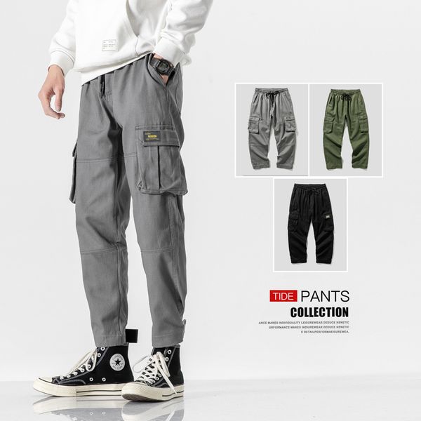 new hip hop men pantalones hombre high street kpop casual cargo pants pockets joggers modis streetwear trousers pantalon hombre, Black
new hip hop men pantalones hombre high street kpop casual cargo pants pockets joggers modis streetwear trousers pantalon hombre, Black