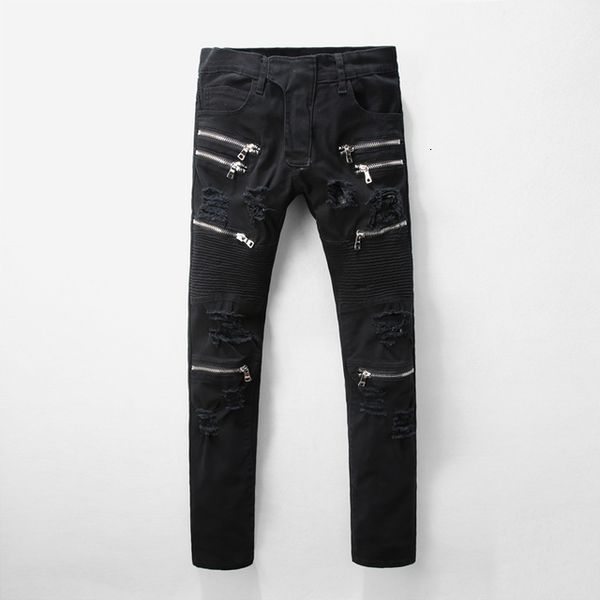 men's slim black biker jeans male casual large size patchwork ripped stretch denim pants skinny long trousers, Blue
men's slim black biker jeans male casual large size patchwork ripped stretch denim pants skinny long trousers, Blue