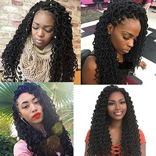 5packs/lot 18inch curly faux locs crochet hair goddess locs crochet braiding hair braids mambo hair extension 24roots/pack (1b#, Black
5packs/lot 18inch curly faux locs crochet hair goddess locs crochet braiding hair braids mambo hair extension 24roots/pack (1b#, Black