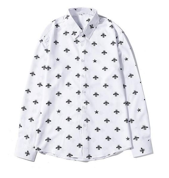 designer shirt gui casual men's classic bee star cotton duke shirt jacket letter print camouflage coat 02, White;black
designer shirt gui casual men's classic bee star cotton duke shirt jacket letter print camouflage coat 02, White;black