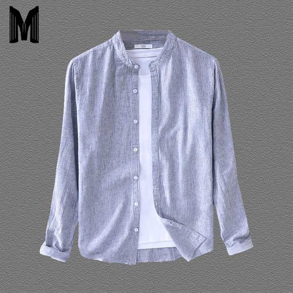 new shirts men 55%linen 45%cotton striped long sleeve shirt breathable cool causal clothes y1661, White;black
new shirts men 55%linen 45%cotton striped long sleeve shirt breathable cool causal clothes y1661, White;black
