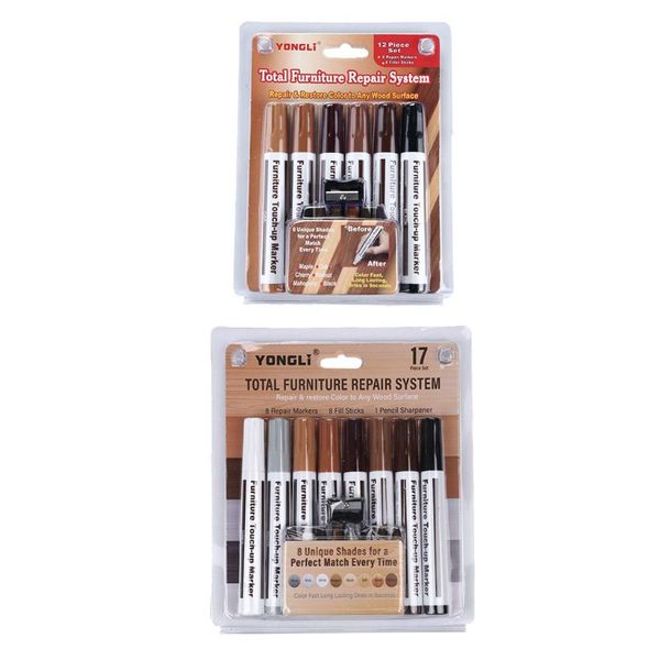 furniture color repair pen, 13 sets. rendering repair wax sticks to cover stains and scratches
furniture color repair pen, 13 sets. rendering repair wax sticks to cover stains and scratches
