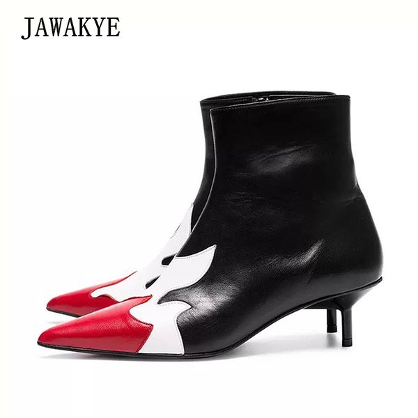 coloured flame pointed toe kitten heels boots for women chic side zipper dress ankle boots 2019 autumn winter shoes botas mujer, Black
coloured flame pointed toe kitten heels boots for women chic side zipper dress ankle boots 2019 autumn winter shoes botas mujer, Black