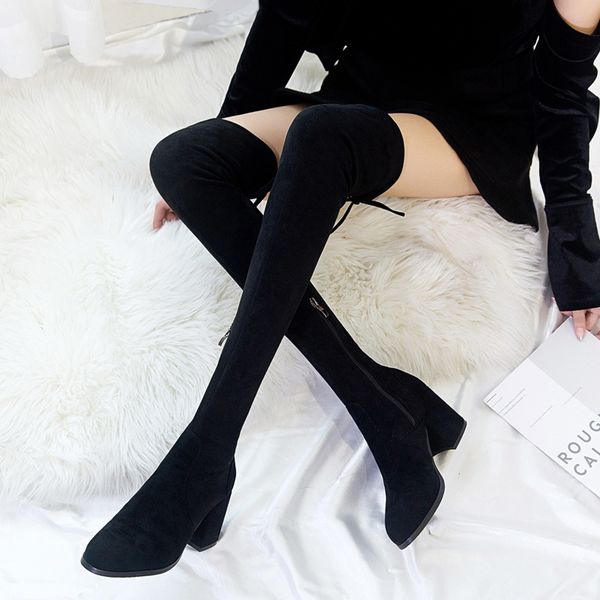 round toe winter boots lady thigh high heels high women's rubber shoes rain boots-women booties ladies 2020 women's, Black
round toe winter boots lady thigh high heels high women's rubber shoes rain boots-women booties ladies 2020 women's, Black