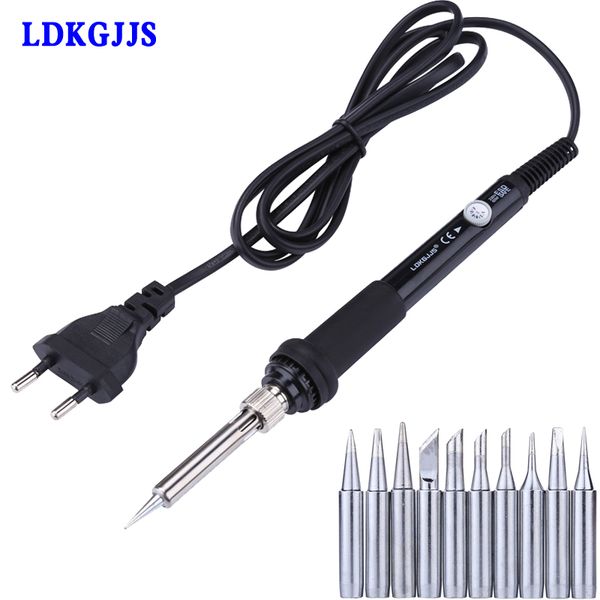 110v/220v electric soldering iron 60w soldeerbout adjustable temperature welding soldering tools + 10pcs solder tips
110v/220v electric soldering iron 60w soldeerbout adjustable temperature welding soldering tools + 10pcs solder tips