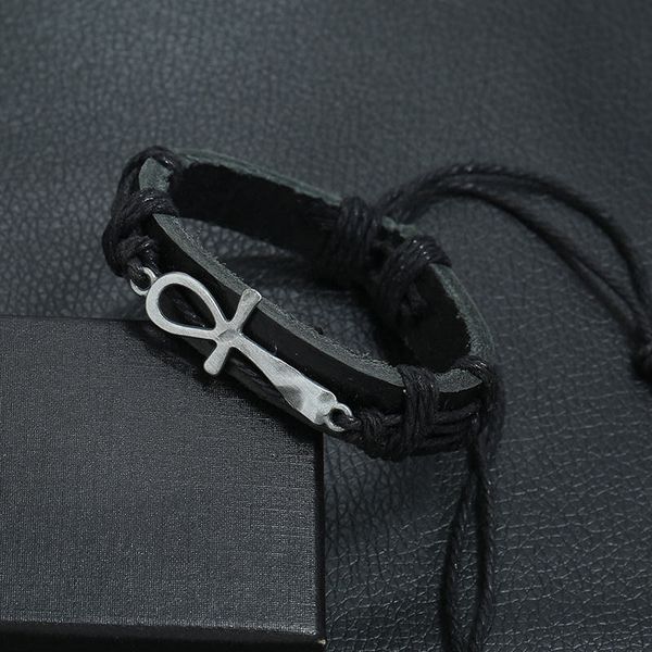 2019 trendy black cowhide genuine leather rope charm bracelets & bangles for men or women christian cross jesus jewelry pulseira hombres, Golden;silver
2019 trendy black cowhide genuine leather rope charm bracelets & bangles for men or women christian cross jesus jewelry pulseira hombres, Golden;silver