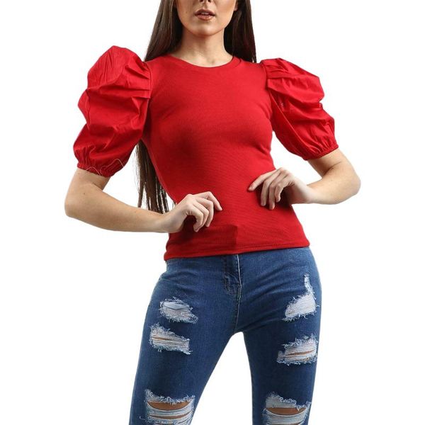 women's t-shirt fashion women ladies summer lace short puff sleeve slim casual round collar solid color, White
women's t-shirt fashion women ladies summer lace short puff sleeve slim casual round collar solid color, White