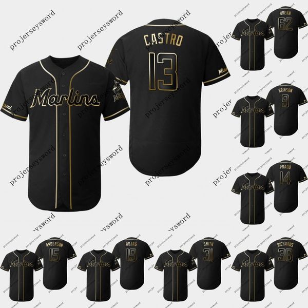 Miami Starlin Castro 2019 Golden Edition Jersey Lewis Brinson Martin Prado Brian Anderson Miguel Rojas Jose Urena Marlins Baseball Jerseys
Miami Starlin Castro 2019 Golden Edition Jersey Lewis Brinson Martin Prado Brian Anderson Miguel Rojas Jose Urena Marlins Baseball Jerseys