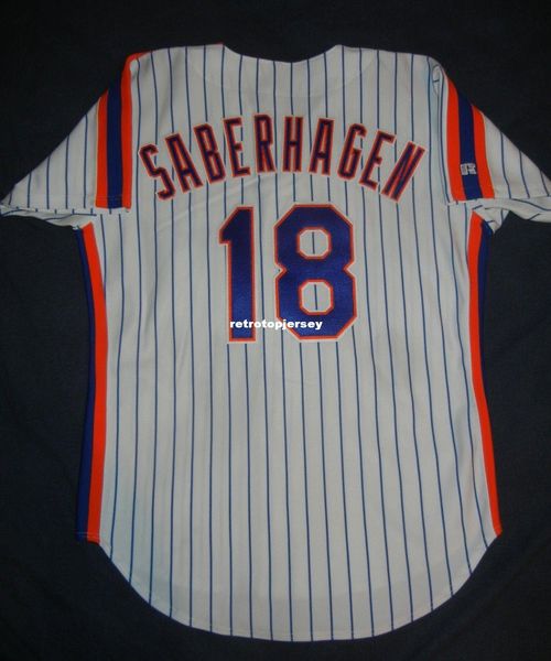 retro russell athletic #18 bret saberhagen new york white jersey pinstripe mens stitched baseball jerseys, Black;blue
retro russell athletic #18 bret saberhagen new york white jersey pinstripe mens stitched baseball jerseys, Black;blue
