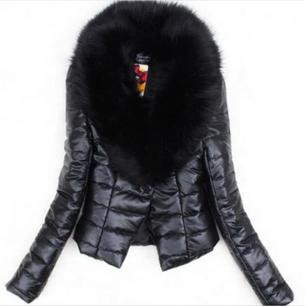 women 2019 big fur collar women pu leather jacket winter plus size 3xl autumn cotton coat slim down jacket, Black
women 2019 big fur collar women pu leather jacket winter plus size 3xl autumn cotton coat slim down jacket, Black