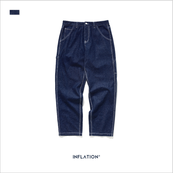 personalized simple solid color series bright line men's classic loose straight jeans tide1294, Blue
personalized simple solid color series bright line men's classic loose straight jeans tide1294, Blue