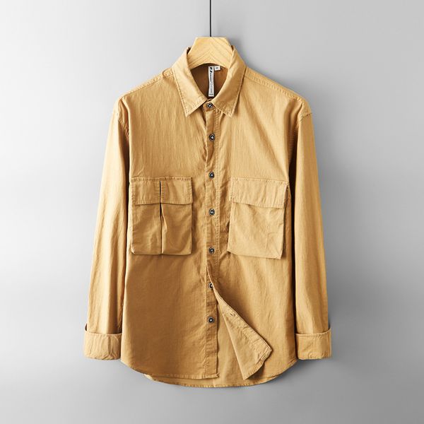 men long sleeve shirt turn-down collar solid yellow casual vintage shirts 2020 spring summer man 97%cotton clothes, White;black
men long sleeve shirt turn-down collar solid yellow casual vintage shirts 2020 spring summer man 97%cotton clothes, White;black