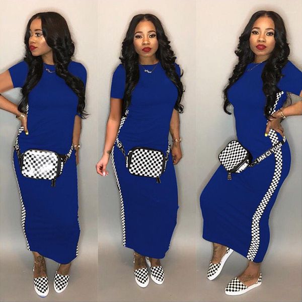 bodycon dresses summer short sleeve mid calf ladies dresses casual female designer clothing slim plaid womens, Black;gray
bodycon dresses summer short sleeve mid calf ladies dresses casual female designer clothing slim plaid womens, Black;gray