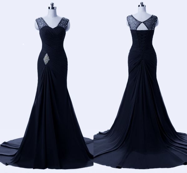 formal evening dresses blue strapless chiffon slim bride long european and american foreign trade party dresses, Black;red
formal evening dresses blue strapless chiffon slim bride long european and american foreign trade party dresses, Black;red