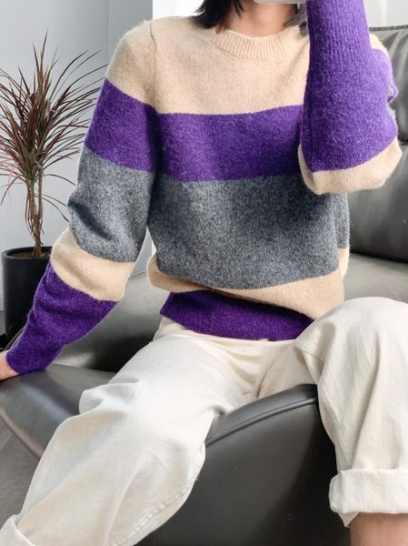 autumn winter women stripe knitted sweater patchwork knitted pullover o neck casual loose knitwear new, White;black
autumn winter women stripe knitted sweater patchwork knitted pullover o neck casual loose knitwear new, White;black