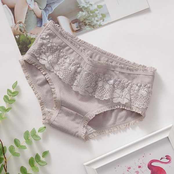 new underwear women's pure cotton antibacterial japanese grey lace girl's triangle pants comfortable and breathable women's u, Black;pink
new underwear women's pure cotton antibacterial japanese grey lace girl's triangle pants comfortable and breathable women's u, Black;pink
