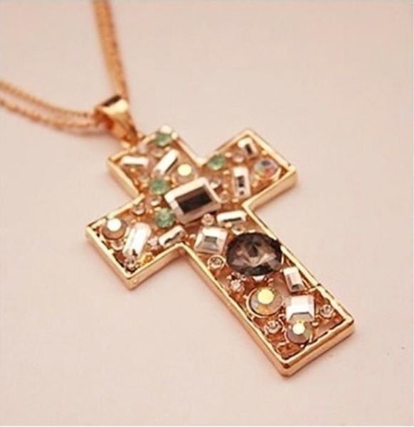 european and american fashion trend alloy cross pendant necklace personality inlaid drill hip-hop cross boutique pendant jewelry, Silver
european and american fashion trend alloy cross pendant necklace personality inlaid drill hip-hop cross boutique pendant jewelry, Silver