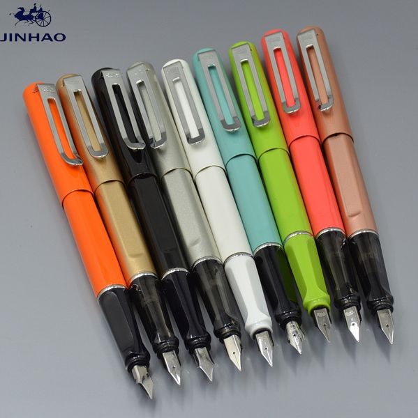 роскошная ручка jinhao 599 металлическая авторучка прекрасный офис канцелярские бренд f перо каллиграфия чернила ручки для студенческого под