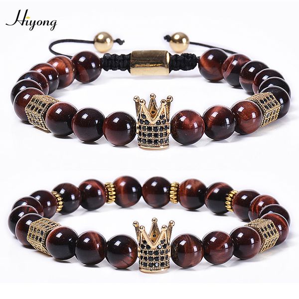 hiyong cz crown bracelets for women men natural stone red tiger eye beads bracelet charm braided rope bracelet handmade jewelry, Black
hiyong cz crown bracelets for women men natural stone red tiger eye beads bracelet charm braided rope bracelet handmade jewelry, Black